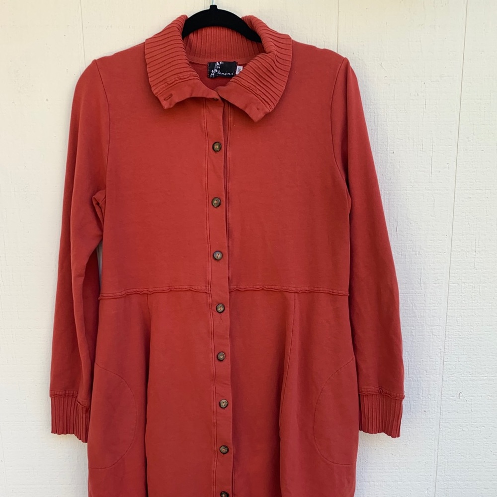 Fenini burnt orange comfy dress size m